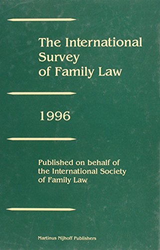 9789041105738: The International Survey of Family Law: 1996