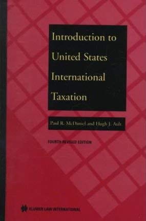 Beispielbild fr Introduction to United States International Taxation zum Verkauf von Better World Books