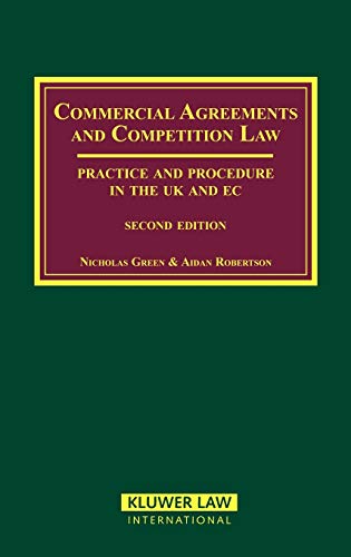 9789041108685: Commercial Agreements and Competition Law: Practice and Procedure in the UK and EC