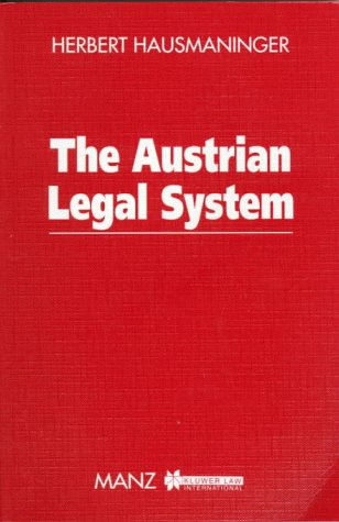 Imagen de archivo de The Austrian Legal System a la venta por Book Dispensary
