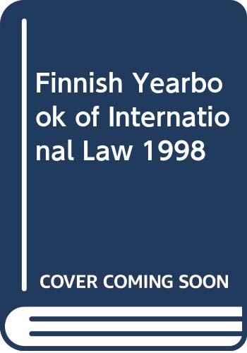 9789041114341: Finnish Yearbook of International Law 1998