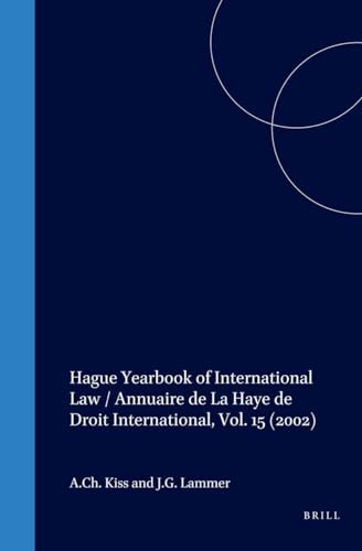 9789041122063: Hague Yearbook of International Law 2002/Annuaire De LA Haye De Droit Inte Rnational 2002