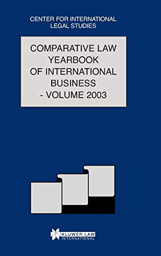 9789041122223: Comparative Law Yearbook of International Business 2003: Volume 25, 2003 (Comparative Law Yearbook Series Set)