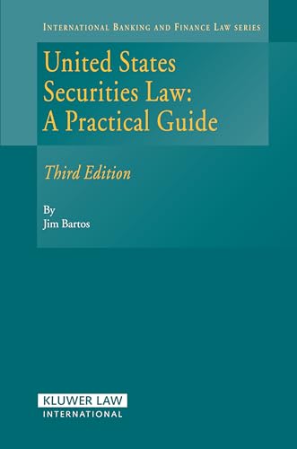 Stock image for United States Securities Law, A Practical Guide (International Banking and Finance Law) for sale by Save With Sam