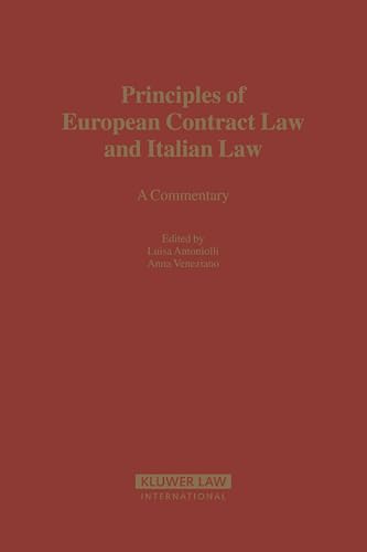 9789041123725: Principles of European Contract Law And Italian Law