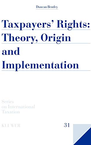 9789041126504: Taxpayers Rights: Theory Origin and Implementation