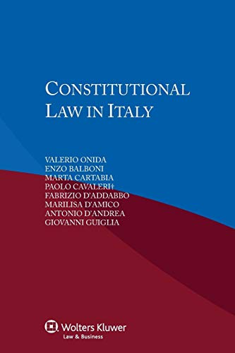 Beispielbild fr Constitutional Law in Italy zum Verkauf von Ammareal