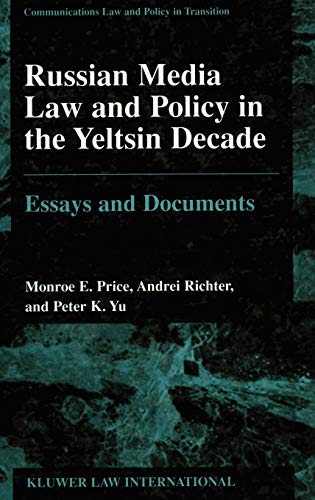Stock image for Russian Media Law and Policy in the Yeltsin Decade: Essays and Documents for sale by Revaluation Books