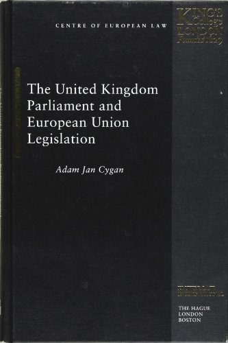 Imagen de archivo de The United Kingdom Parliament and European Union Legislation (Studies in Law) a la venta por Anybook.com