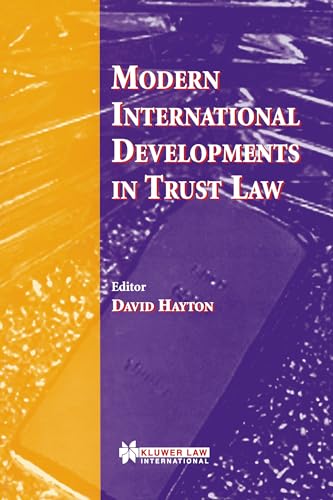 Stock image for Modern International Developments in Trust Law for sale by Wonder Book
