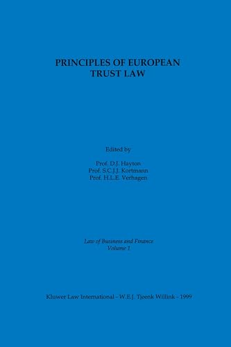 Stock image for Principles of European Trust Law (Law of Business and Finance) for sale by Lucky's Textbooks