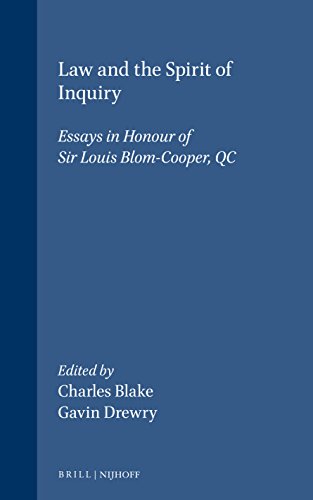 Imagen de archivo de Law and the Spirit of Inquiry: Essays in Honour of Sir Louis Blom-Cooper, Qc a la venta por Revaluation Books