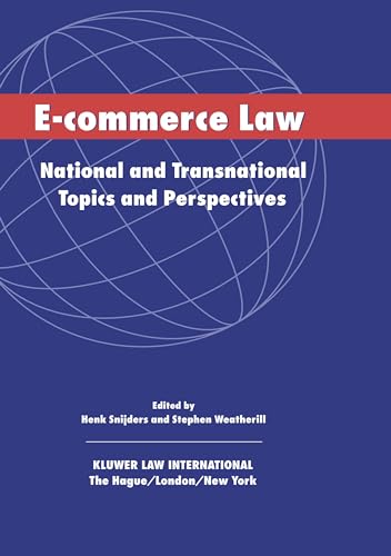 9789041199171: E-Commerce Law: National and Transnational Topics and Perspectives