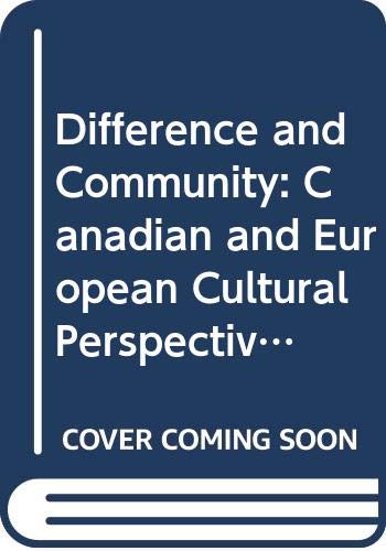 Difference And Community. (Cross/Cultures) (9789042000469) by EASINGWOOD, Peter, Konrad GROSS