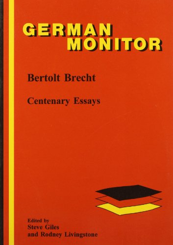 9789042003095: Bertolt Brecht: Centenary Essays: 41 (German Monitor)
