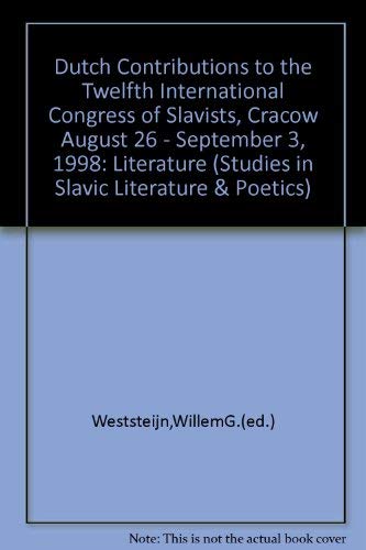 9789042007154: Dutch Contributions to the Twelfth International Congress of Slavists