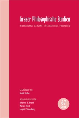 9789042010307: Grazer Philosophische Studien Volume 67 - 2004 (Grazer Philosophische Studien, 67) (English and German Edition)