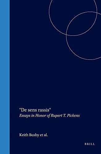 Beispielbild fr De sens rassis . Essays in Honor of Rupert T. Pickens. zum Verkauf von Antiquariaat Schot