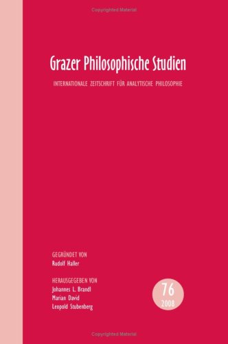 Beispielbild fr Grazer Philosophische Studien. Volume 76 - 2008. zum Verkauf von Antiquariaat Schot