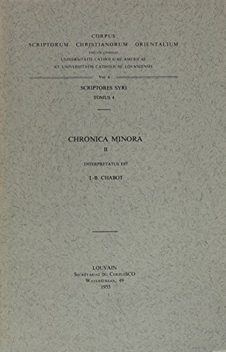 Beispielbild fr Chronica minora zum Verkauf von ISD LLC