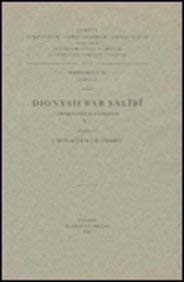 Imagen de archivo de Dionysii bar Salibi commentarii in evangelia, I a la venta por ISD LLC