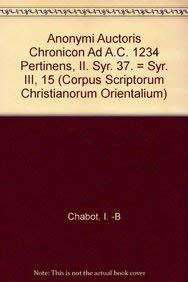 Beispielbild fr Anonymi auctoris chronicon ad A.C. 1234 pertinens, II zum Verkauf von ISD LLC