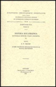 9789042901193: HISTORIA ECCLESIASTICA ZACHARIAE RHETORI VULGO ADSCRIPTA, II. ACCEDIT: (syr. III, 6), T. (Corpus Scriptorum Christianorum orientalium)