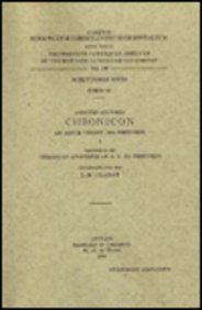 Beispielbild fr Anonymi auctoris Chronicon ad A.C. 1234 pertinens, I. Praemissum est Chronicon anonymum ad A.D. 819 pertinens zum Verkauf von ISD LLC