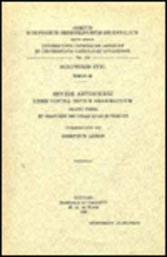 9789042901469: SEVERI ANTIOCHENI LIBER CONTRA IMPIUM GRAMMATICUM. ORATIO PRIMA ET ORA: (syr. IV, 4), V.: 59 (Corpus Scriptorum Christianorum orientalium)