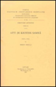 9789042901971: ATTI DI KRESTOS SAMRA. (Corpus Scriptorum Christianorum orientalium)