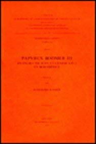 Imagen de archivo de Papyrus Bodmer, III. Evangile de Jean et Genese I-IV, 2 en bohairique. Copt. 26. (Corpus Scriptorum Christianorum Orientalium) [Soft Cover ] a la venta por booksXpress