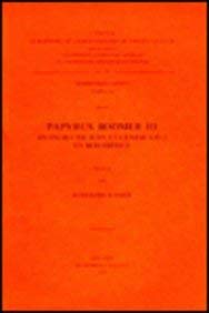 9789042902121: Papyrus Bodmer, III. Evangile de Jean Et Genese I-IV, 2 En Bohairique. Copt. 26 (Corpus Scriptorum Christianorum Orientalium) (French Edition)