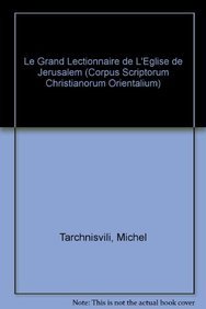 9789042902237: Le grand lectionnaire de l’glise de Jrusalem (Ve-VIIIe s.), I.: 189 (Corpus Scriptorum Christianorum orientalium)