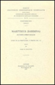 Beispielbild fr Martyrius (Sahdona). Oeuvres spirituelles, II. Livre de la Perfection, 2e Partie. Syr. 91. (Corpus Scriptorum Christianorum Orientalium) [Soft Cover ] zum Verkauf von booksXpress