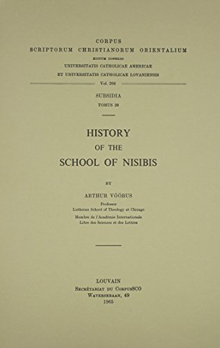 9789042903074: History of the School of Nisibis, Subsidia