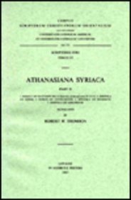 9789042903142: ATHANASIANA SYRIACA, II. 1.HOMILY ON MATTHEW 12, 32 2. EPISTOLA AD AF: V.: 119 (Corpus Scriptorum Christianorum orientalium)