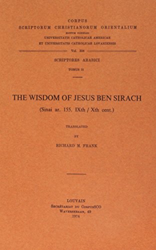 Beispielbild fr The Wisdom of Jesus Ben Sirach (Paperback) zum Verkauf von CitiRetail