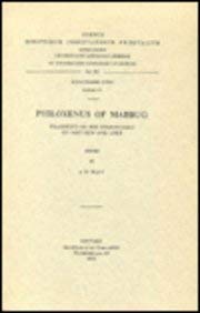 9789042904330: Philoxenus of Mabbug. Fragments of the Commentary on Matthew and Luke. Syr. 171 (Corpus Scriptorum Christianorum Orientalium)