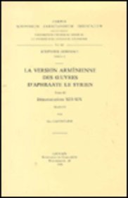 9789042904651: La Version Armenienne Des Oeuvres d'Aphraate Le Syrien, III: V. (Corpus Scriptorum Christianorum Orientalium) (French Edition)
