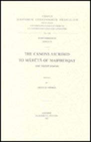 9789042904804: THE CANONS ASCRIBED TO MARUTA OF MAIPHERQAT AND RELATED SOURCES.: 191 (Corpus Scriptorum Christianorum orientalium)