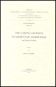 9789042904804: The Canons Ascribed to Maruta of Maipherqat and Related Sources. Syr. 191