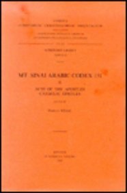 Beispielbild fr Mt Sinai Arabic Codex 151, II. Acts and Catholic Epistles zum Verkauf von ISD LLC
