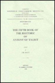 9789042905214: The Fifth Book of the Rhetoric of Antony of Tagrit. Syr. 203