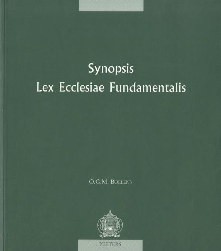 Beispielbild fr Synopsis 'Lex Ecclesiae Fundamentalis' (Canon Law & Church-State Relations) (Latin Edition) zum Verkauf von GF Books, Inc.