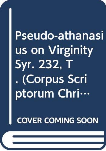 Beispielbild fr PseudoAthanasius on Virginity zum Verkauf von ISD LLC