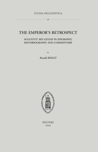 9789042913479: The Emperor's Retrospect (Studia Hellenistica)