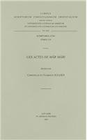 Imagen de archivo de Les Actes de Mar Mari Syr. 234, T (Corpus Scriptorum Christianorum Orientalium) [Soft Cover ] a la venta por booksXpress