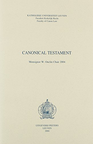 Stock image for Canonical Testament for sale by ISD LLC