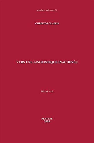 9789042917019: Vers une linguistique inachave