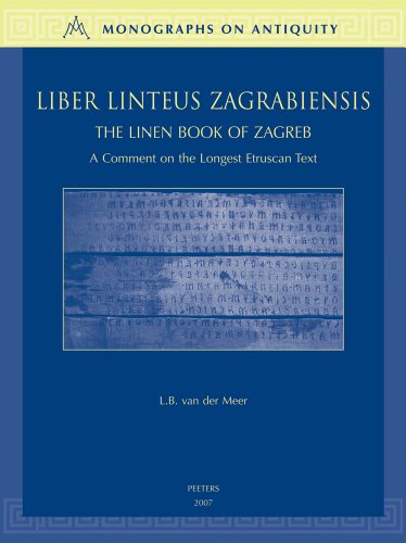 Beispielbild fr Liber Linteus Zagrabiensis / The Linen Book of Zagreg: A Comment on the Longest Etruscan Text zum Verkauf von Revaluation Books